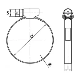 Collier de serrage bande non ajourée Inox A4 DIN 3017