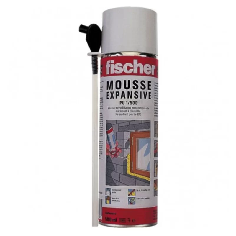 Mousse polyuréthane PU beige pour isolation et colmatage