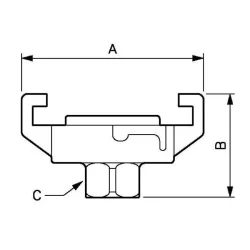 Raccord express filetage femelle