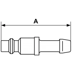 Embout raccord automatique ISO B passage 6 mm