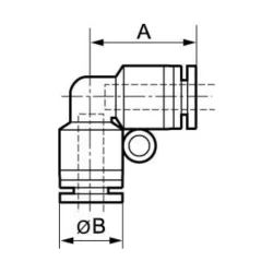 Raccord autobloquant coudé égal 90°