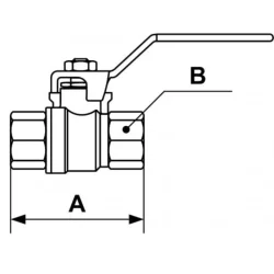 Vanne à boisseau sphérique laiton cylindrique femelle/femelle