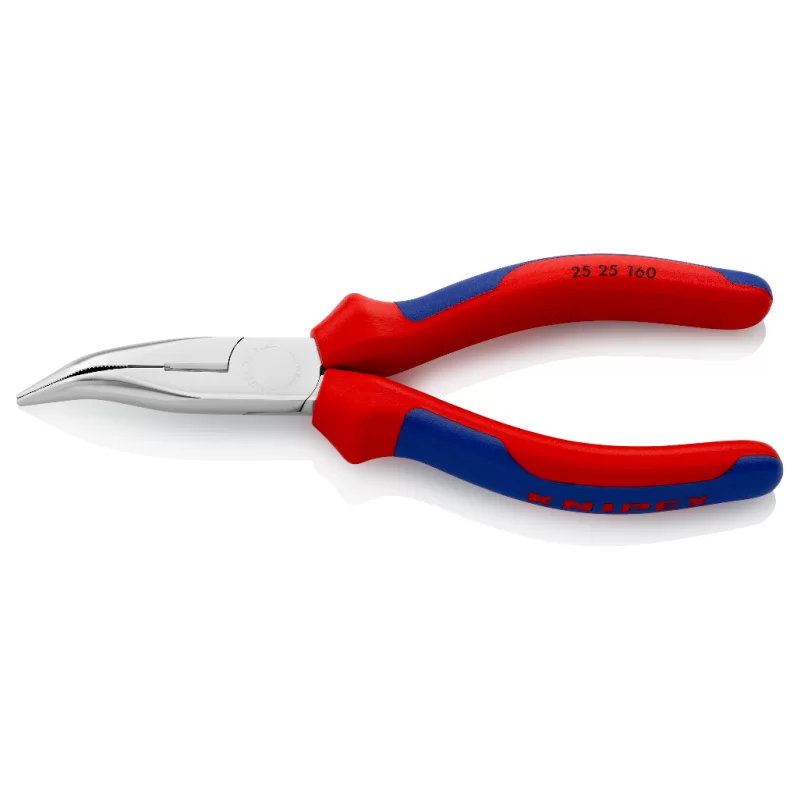 Pince à becs demi ronds Knipex avec tranchant chromé longueur 160 mm