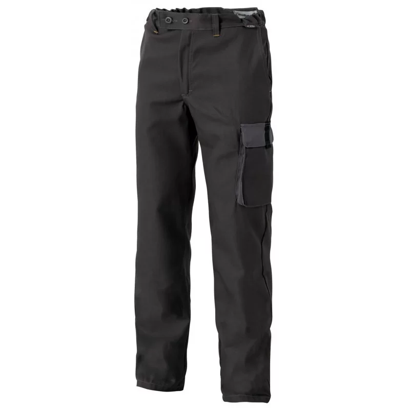 Pantalon de travail Millium 60% coton 40% polyester Carbone et gris béton