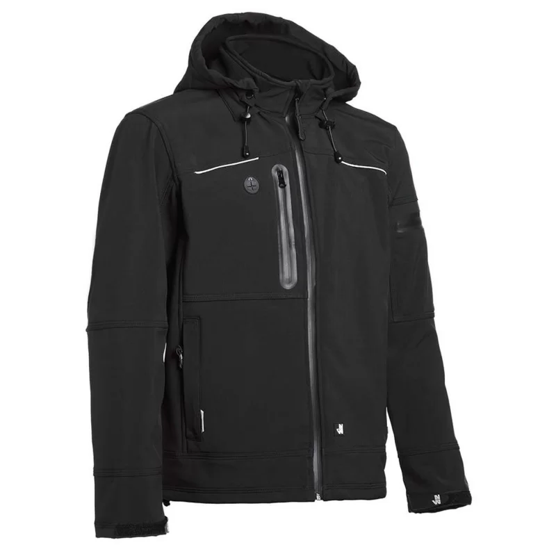 Veste Softshell imperméable à capuche Flores North Ways noir