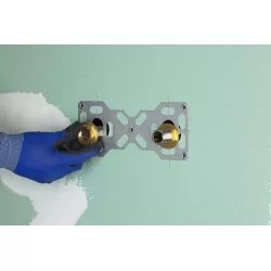 Platine de fixation murale double pour multicouche à compression diamètre 16 - 3/4M