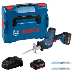 Scie sabre Bosch GSA 18V-LI C en coffret L-Boxx avec 2 batteries 5Ah et chargeur