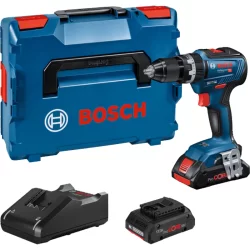 Perceuse-visseuse à percussion sans fil Bosch GSB 18V-55 en L-Boxx avec 2 batteries 4Ah et chargeur