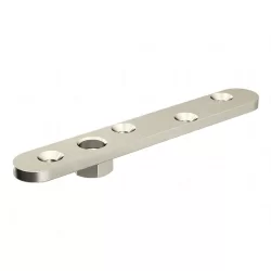 Platine haute en inox A2 avec vis pour système Opentec FW75 Longueur 135mm Largeur 20mm