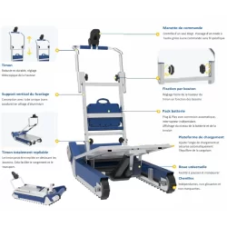 Diable monte-escaliers électrique à chenilles 310 kg