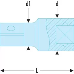 Rallonge 1/2  Diamètre 23 mm Longueur 130 mm