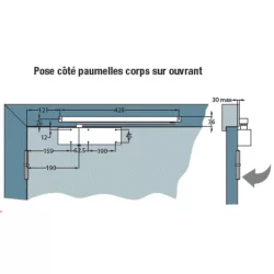 Ferme-porte Groom 3400 avec bras anti-vandalisme finition argent norme EN 1154