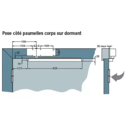 Ferme-porte Groom 3400 avec bras anti-vandalisme finition argent norme EN 1154