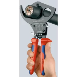 Coupe câble à cliquet Knipex pour câble en cuivre et aluminium