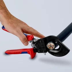 Coupe câble à cliquet Knipex pour câble en cuivre et aluminium