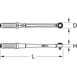 Clé dynamométrique 3/8 capacité de 5 à 50 NM