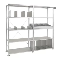 Rayonnage léger évolutif Adaptiv 5 niveaux 2000x100x500mm