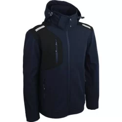 Veste Softshell Vintam noir et bleu marine