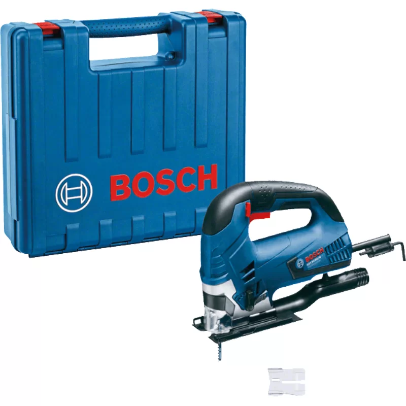 Scie sauteuse Bosch GST 90 BE 650W 100mm avec accessoires d'aspiration en coffret de transport