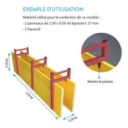 Étrier de coffrage Panocof hauteur 50 cm largeur 20 cm