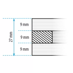 Panneau de coffrage bois épaisseur 27 mm dimensions 2.5 x 0.5 m