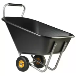 Chariot brouette Big Garden Haemmerlin noir grande contenance 300L roues gonflées charge 80kg