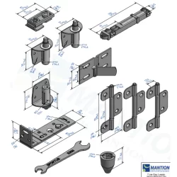 Ensemble 5300 sans guidage avec rail 1m