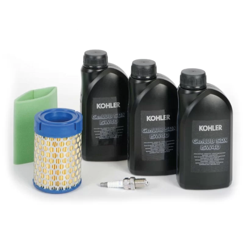 Kit entretien pour moteur Kohler CH395 et CH440 comprenant huile, bougie et filtre à air