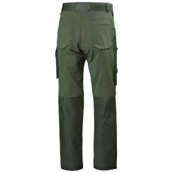 Pantalon oxford 4X Connect Stretch vert avec tissu renfort genoux et bas de jambes