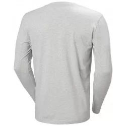 Tee shirt classic logo manche longue gris clair