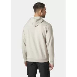 Sweat à capuche classique avec logo beige