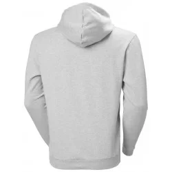 Sweat à capuche classique avec logo gris clair