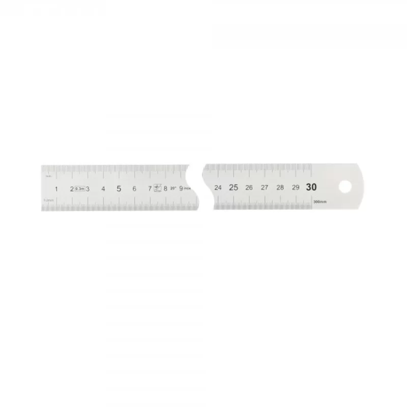 Réglet demi-rigide en inox section 30x0.8 mm longueur 300mm