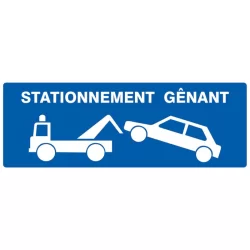 Panneau PS Choc stationnement genant 330x75mm