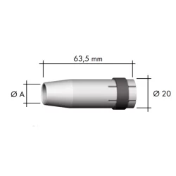 Buse MIG MB 26 diamètre 17 mm