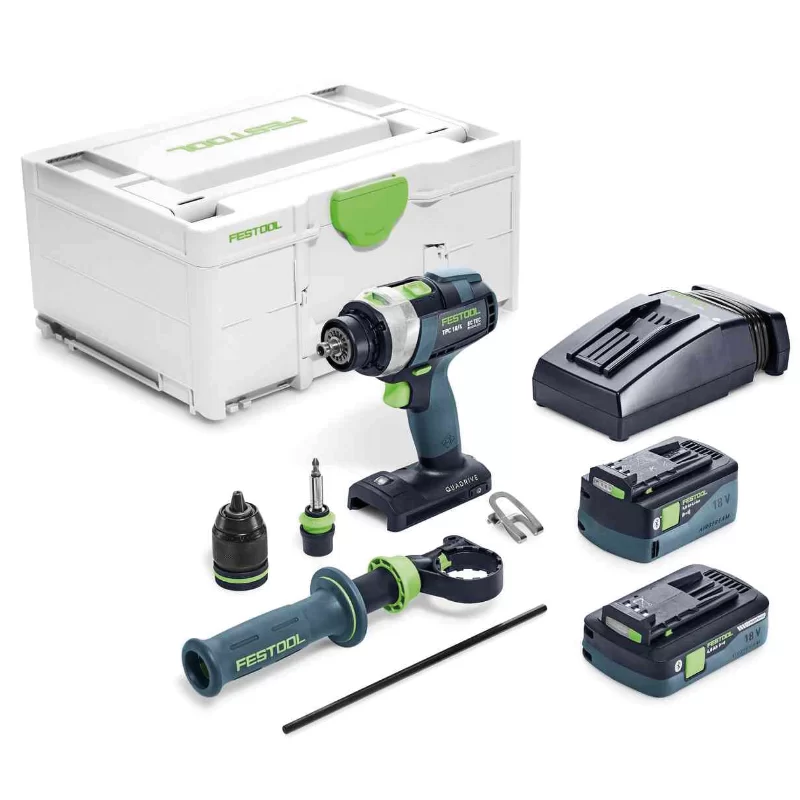 Perceuse-visseuse à percussion sans fil QUADRIVE TPC 18/4 5,0/4,0 I-Plus Festool