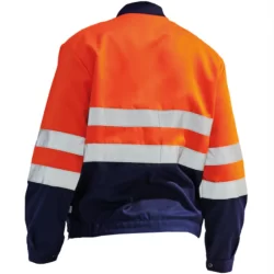 Blouson haute visibilité PBV Vision classe II orange fluo et bleu marine