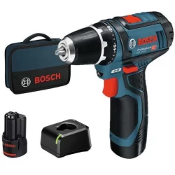 Perceuse Visseuse sans fil Bosch GSR 12V-15 avec 2 Batteries 12V 2Ah + chargeur GAL 12V-20