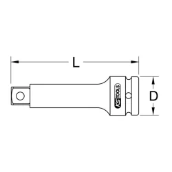 Rallonge à choc 1/2  KS Tools Longueur 250 mm