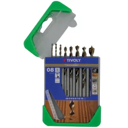 Coffret de 8 forets bois speed point G11 Technic Ø 2 à 10 mm Tivoly