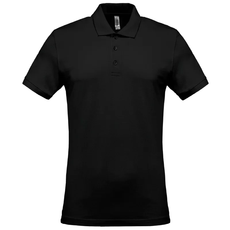 Polo homme K254 manches courtes 100% coton Noir