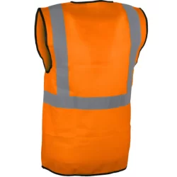 Gilet haute visibilité orange fermeture auto-agrippantte