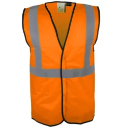 Gilet haute visibilité orange fermeture auto-agrippantte