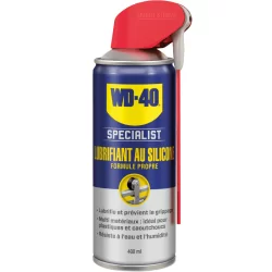 Lubrifiant au silicone pour métal, plastique, caoutchouc, bois - WD-40 33377 - Aérosol de 400 ml