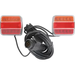 Kit de signalisation arrière LED 12V 7,5m magnétique avec fiche 13 plots