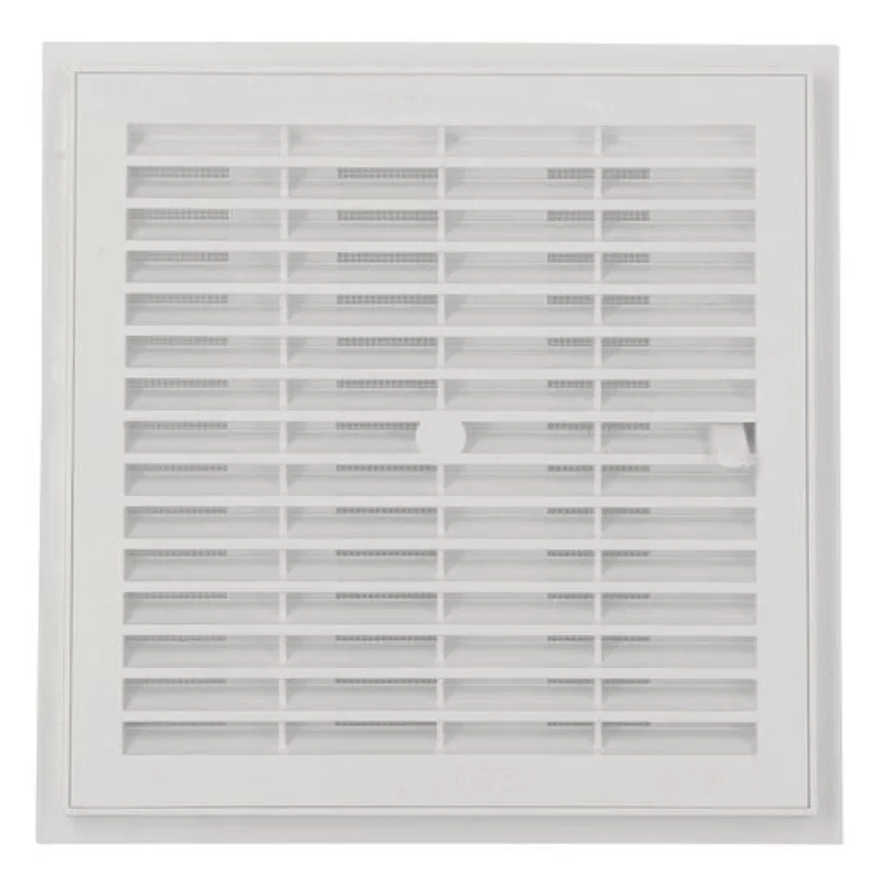 Grille de ventilation à sceller démontable et à fermeture carrée avec moustiquaire 223x223mm