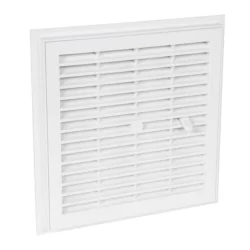 Grille de ventilation à sceller démontable et à fermeture carrée avec moustiquaire 223x223mm