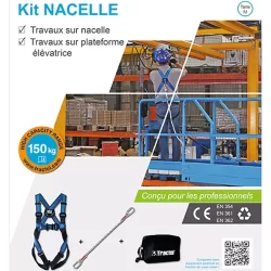 Kit nacelle Tractel avec harnais longe drisse et sac