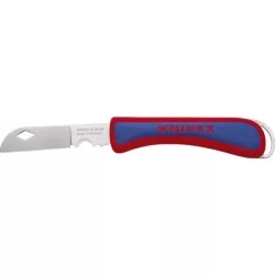 Couteau d'électricien Knipex lame pliante longueur 80 mm en acier inoxydable