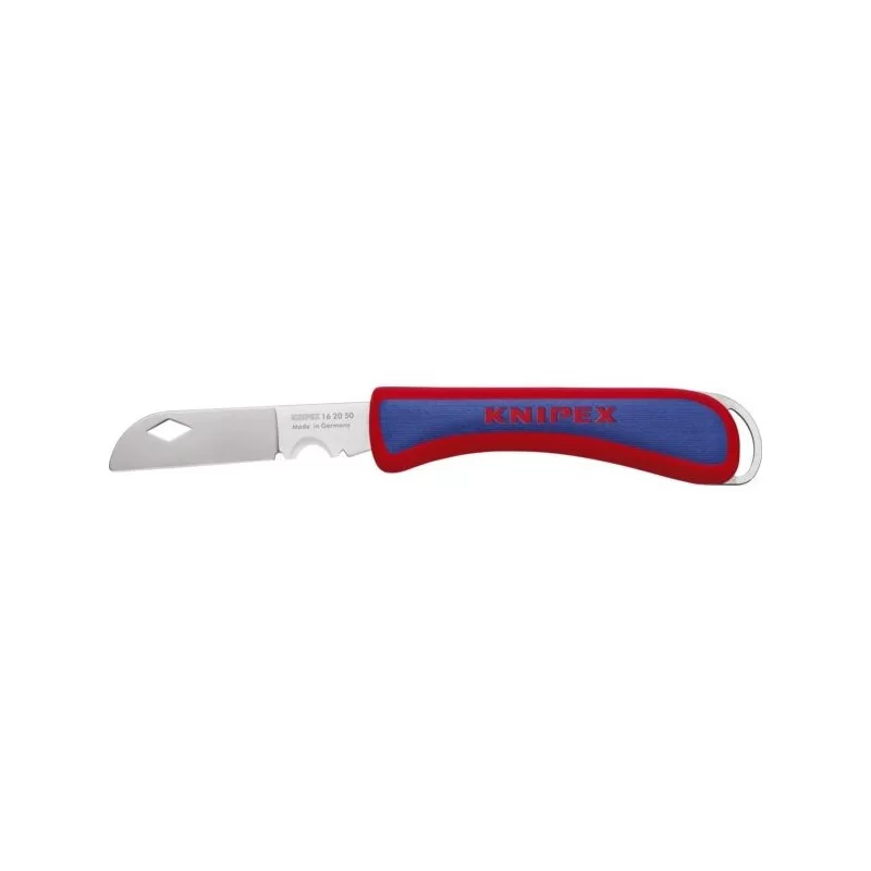 Couteau d'électricien Knipex lame pliante longueur 80 mm en acier inoxydable